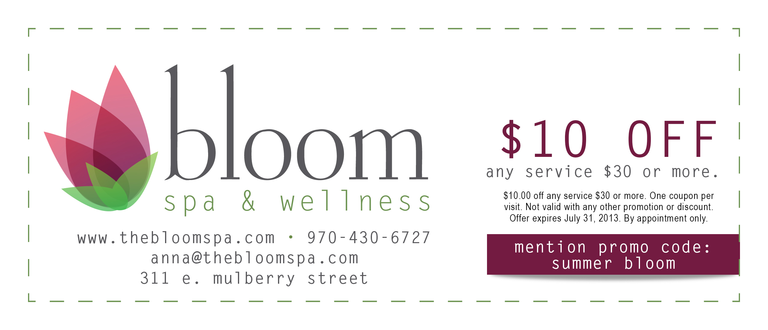 Bloom Spa Specials